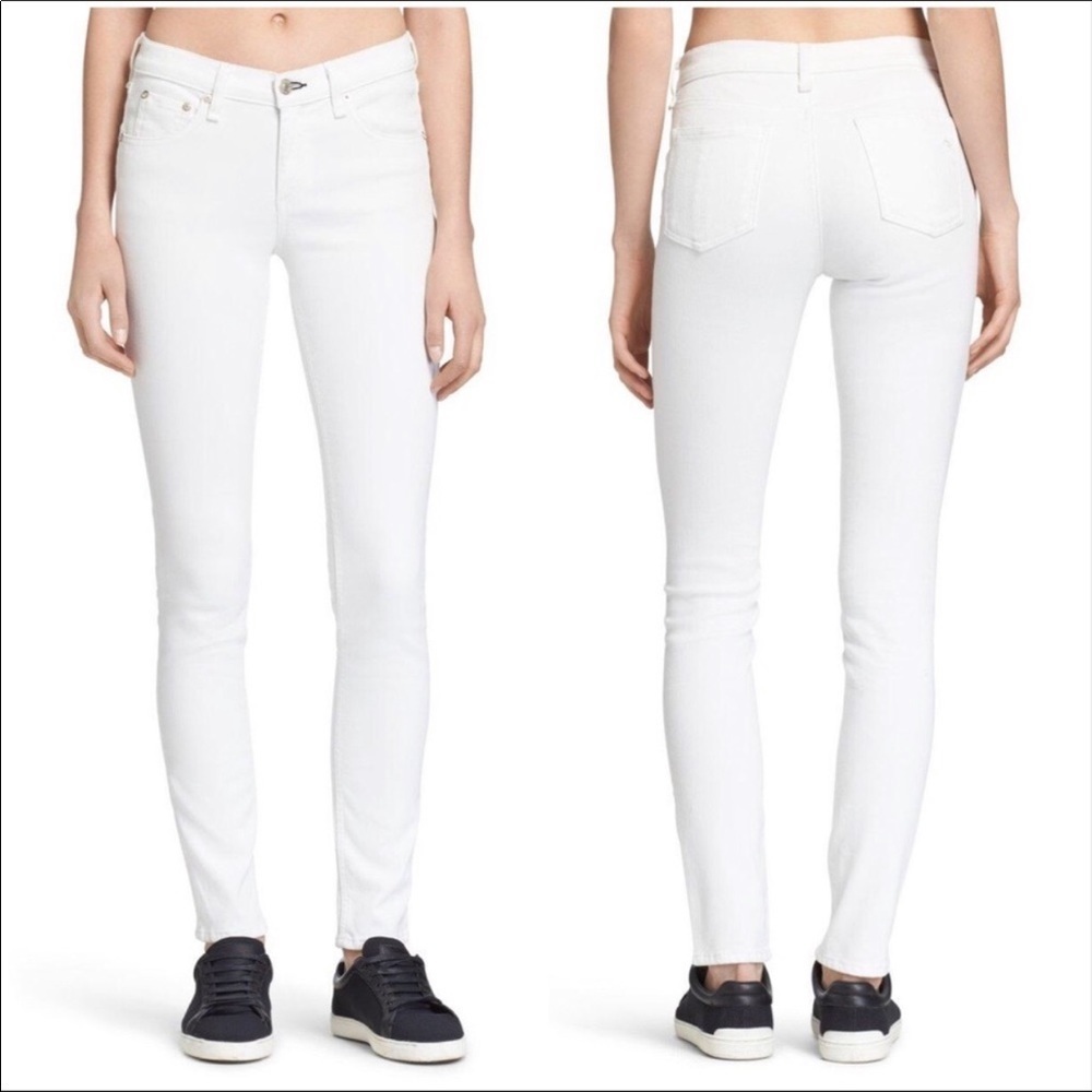 rag & bone | the skinny Midrise white jeans